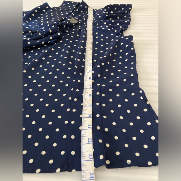 NWT Allegra K polka dot navy/white woman blouse size M - Picture 6 of 9